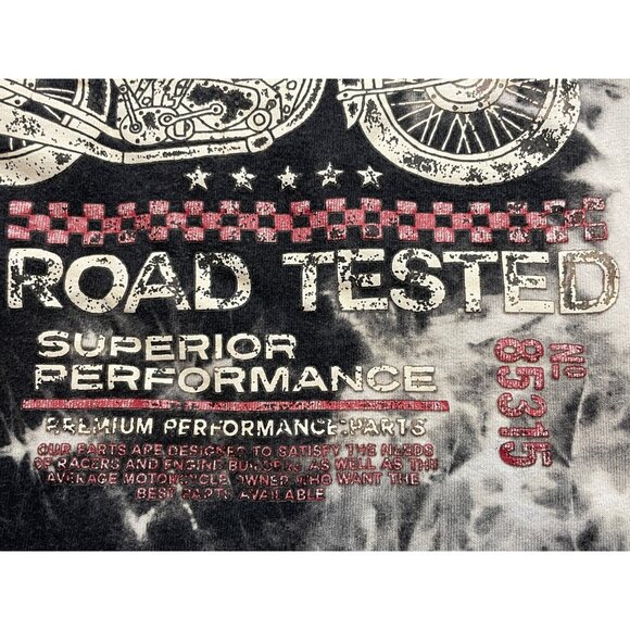 American Custom Motorcycles shirt adult large short sleeve tye dye black - Picture 5 of 11